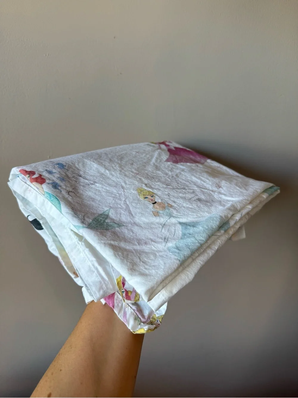 Pottery Barn Kids x Disney 100% Organic Cotton‎ Princesses Toddler Bed Sheet